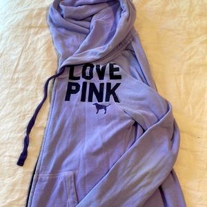 Pink brand zip up hoodie